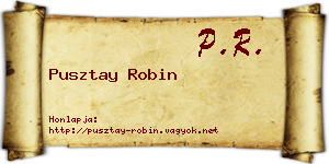 Pusztay Robin névjegykártya